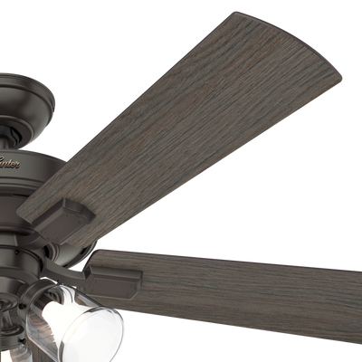 52 inch Crestfield Noble Bronze Ceiling Fan with LED Light Kit and Pull Chain