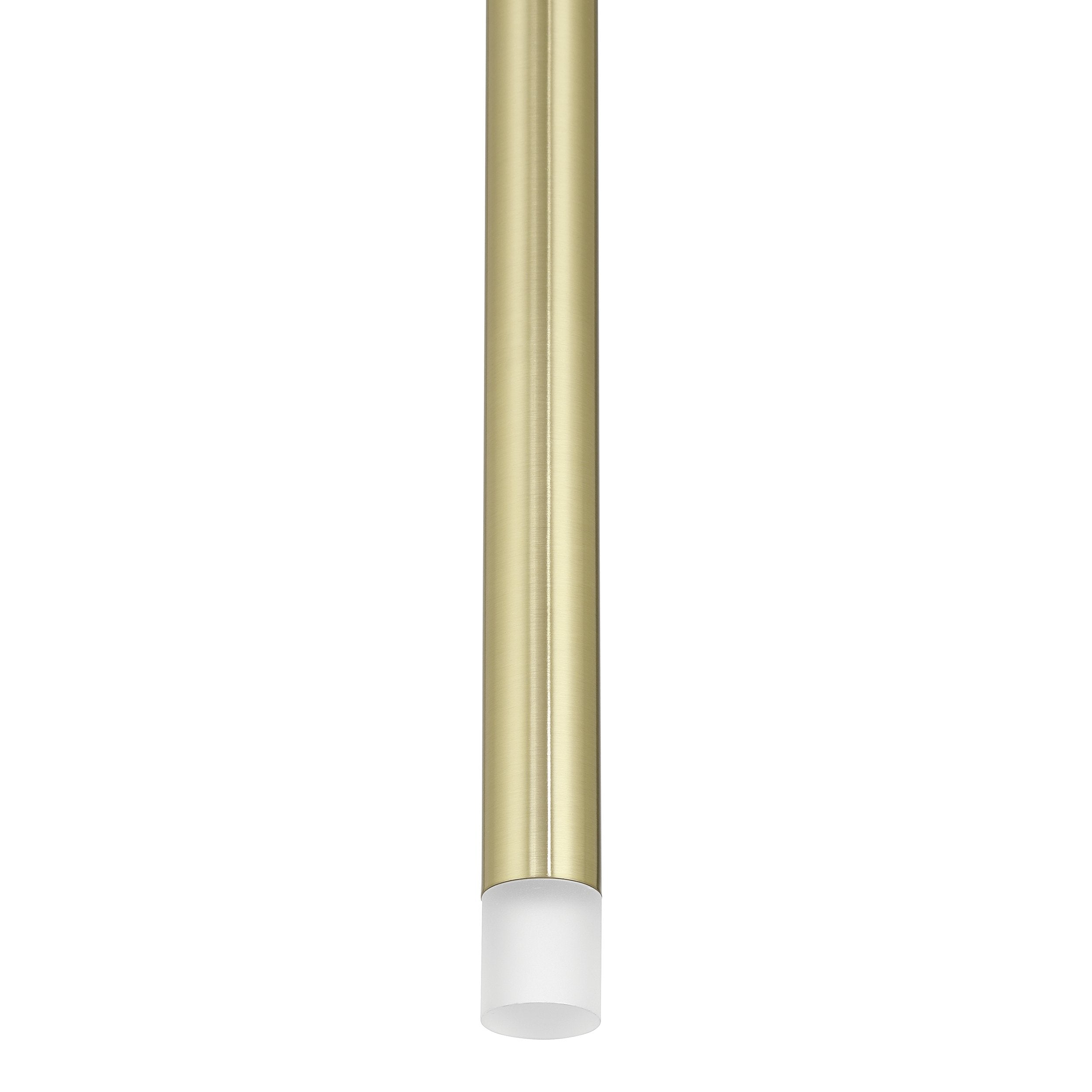 Manhattan 1-inch 1-light Brushed Gold LED Pendant Light