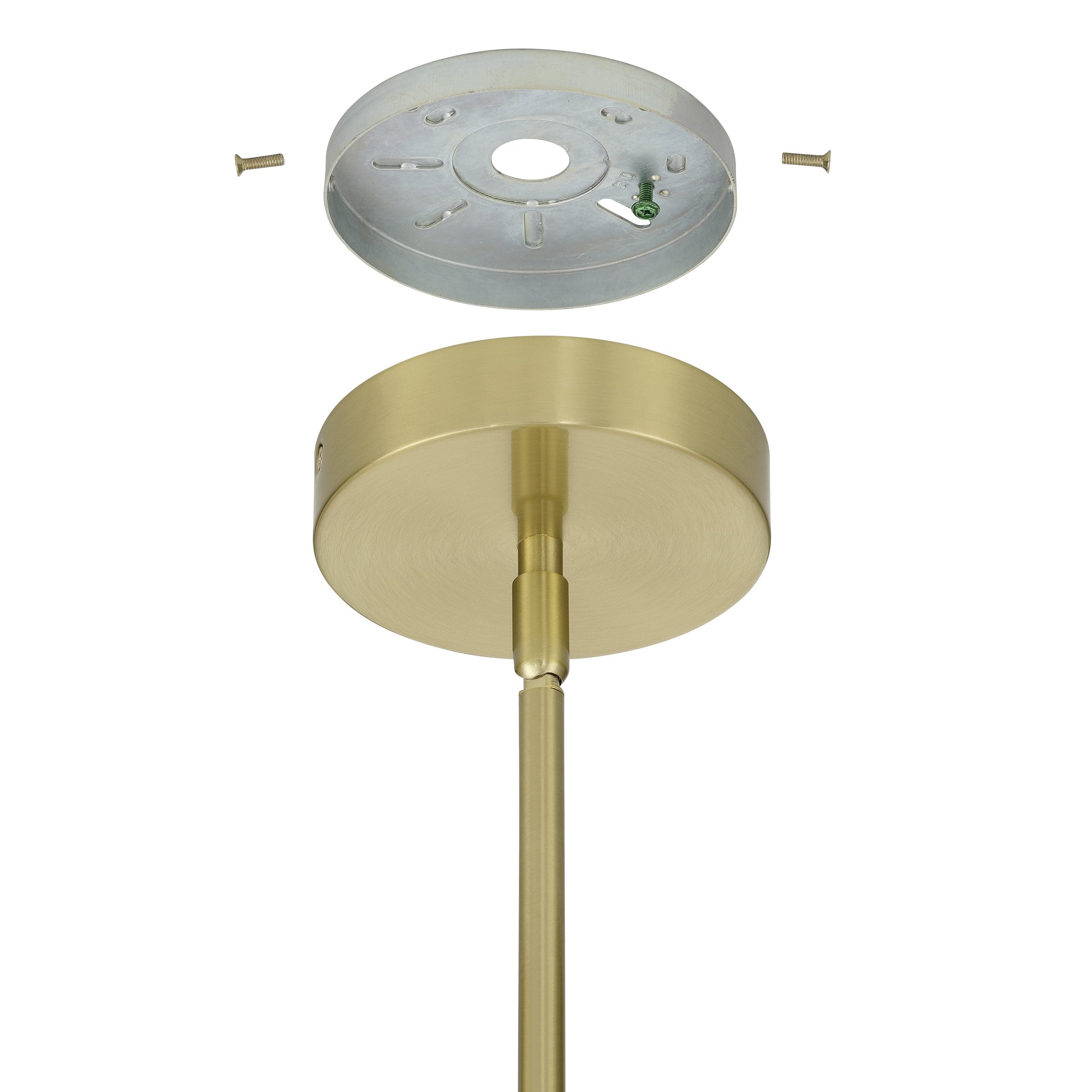 Manhattan 1-inch 1-light Brushed Gold LED Pendant Light