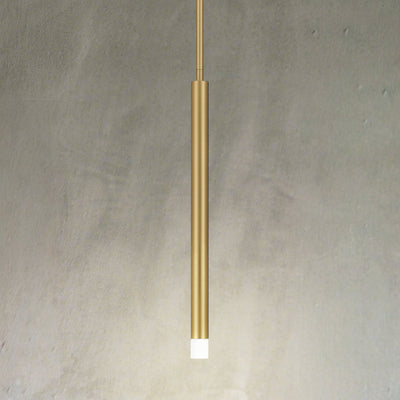 Manhattan 1-inch 1-light Brushed Gold LED Pendant Light