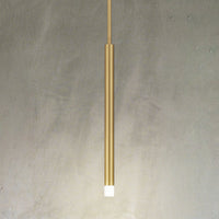 Manhattan 1-inch 1-light Brushed Gold LED Pendant Light