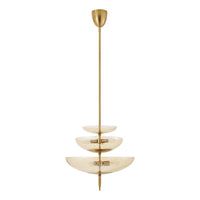 Fiorello 21-inch 6-light Brushed Gold Pendant Light with Smoked Amber Glass Shades