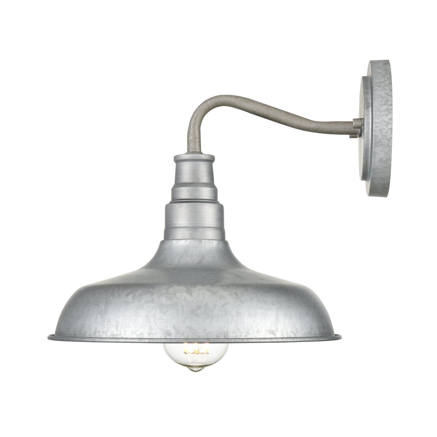 10.25-inch Milltown Galvanized 1-Light Outdoor Wall Sconce