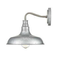 10.25-inch Milltown Galvanized 1-Light Outdoor Wall Sconce