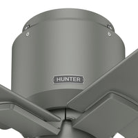 44 inch Terrace Cove Matte Silver Low Profile Damp Rated Ceiling Fan and Pull Chain