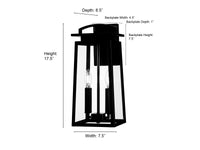 7.5'' Kendrix Powder Coated Black 2 Light Lantern