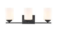 22'' Durham Matte Black 3 Light Bath Vanity
