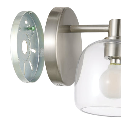 Valentina 5-inch 1-light Brushed Nickel Vanity Light with Clear Glass Shade