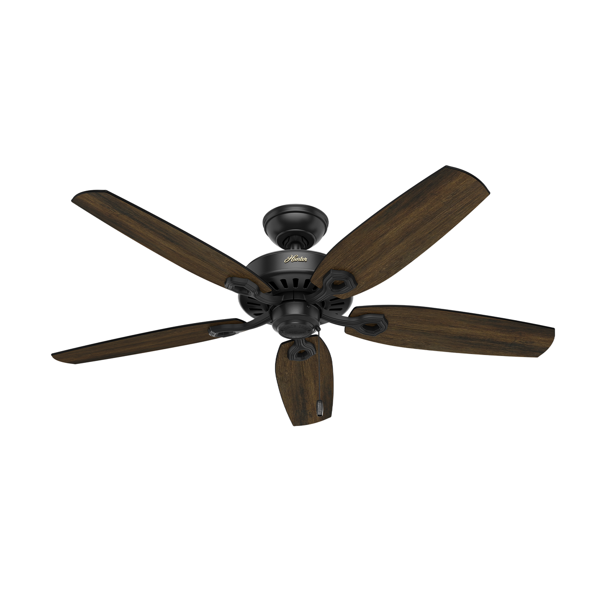 52 inch Builder Matte Black Ceiling Fan and Pull Chain