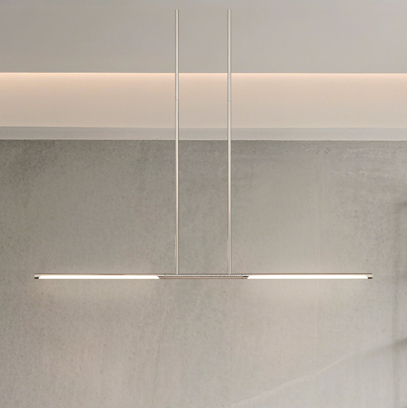 Overture 48-inch 2-light Polished Nickel 5CCT LED Linear Chandelier