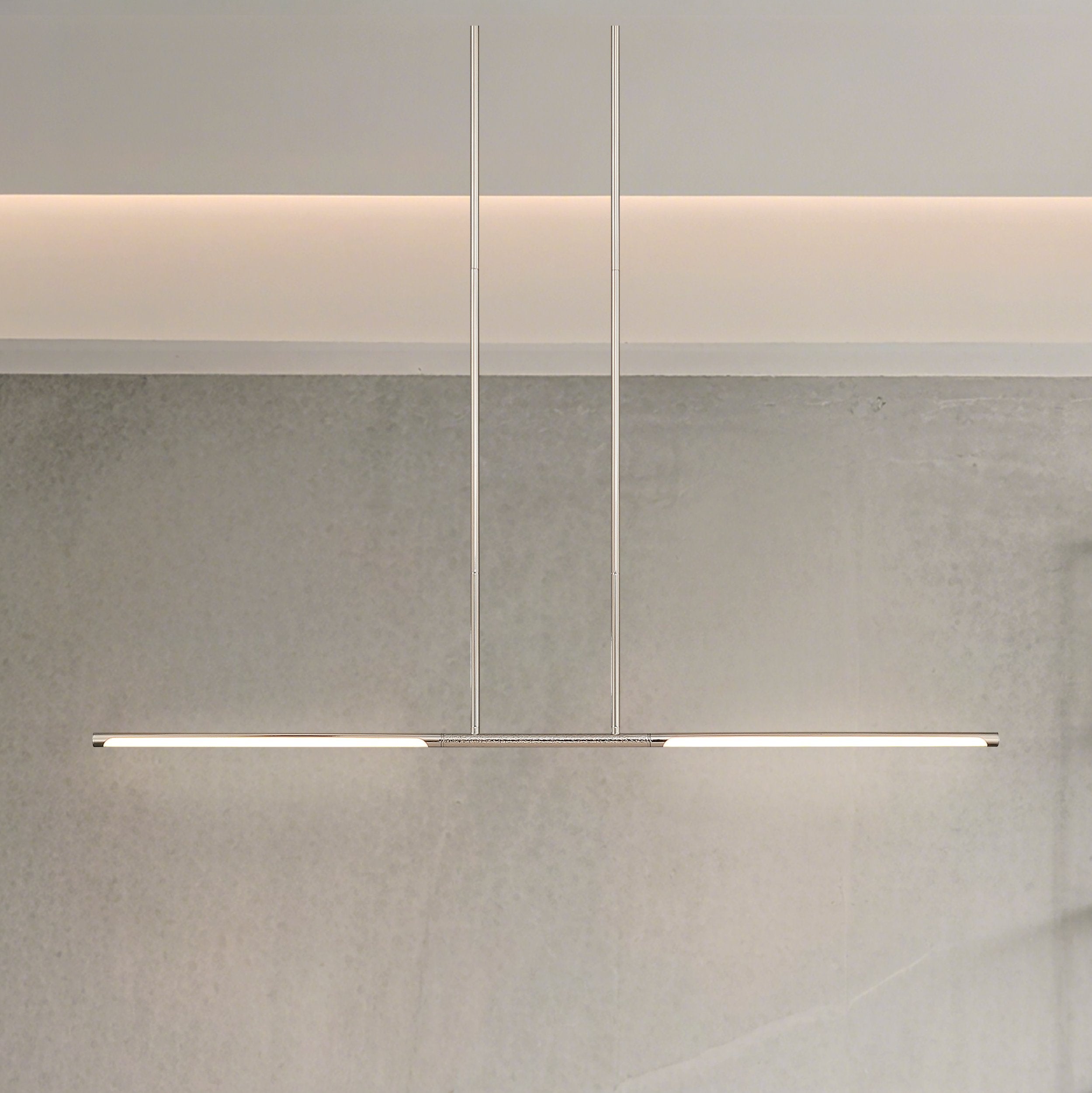 Overture 48-inch 2-light Polished Nickel 5CCT LED Linear Chandelier