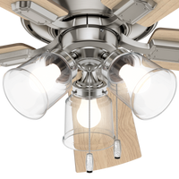 52 inch Crestfield Brushed Nickel Ceiling Fan with LED Light Kit and Pull Chain