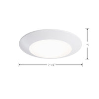 6-inch White Wall Light with 3000K Light