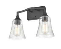 15.75'' Caily Matte Black 2 Light Bath Vanity