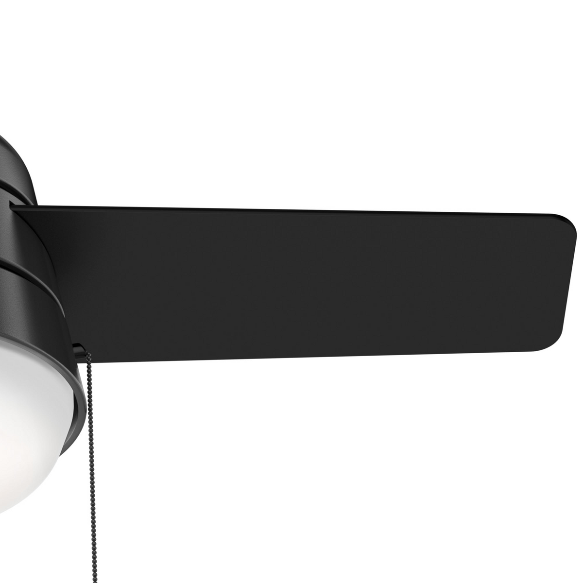 36 inch Aker Matte Black Ceiling Fan with LED Light Kit and Pull Chain