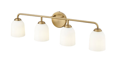32'' Norah Vintage Brass 4 Light Bath Vanity