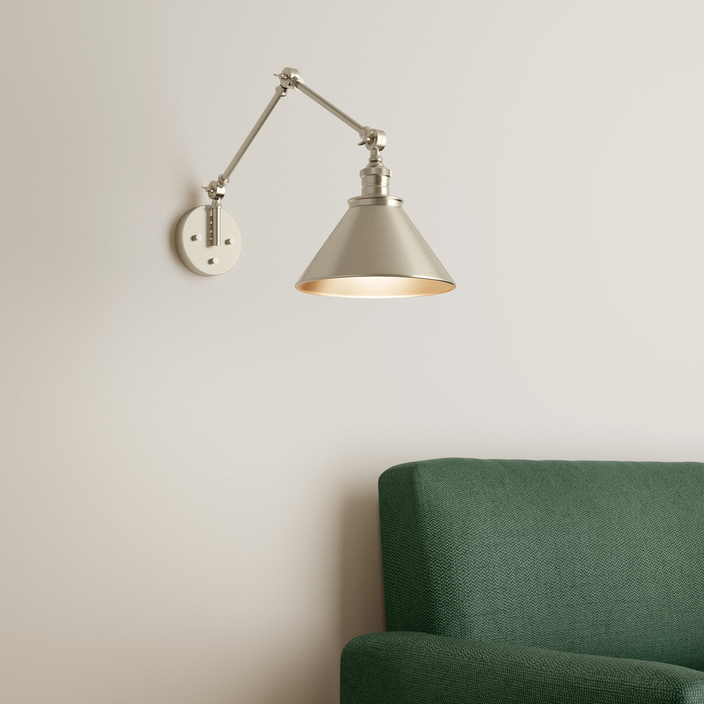 10'' Edward Modern Gold 1 Light Swing Arm Sconce