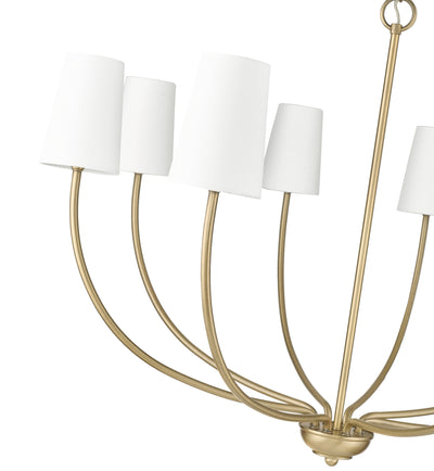 31'' Kandor Vintage Brass 8 Light Chandelier