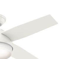 44 inch Dempsey Fresh White Ceiling Fan with LED Light Kit and Handheld Remote