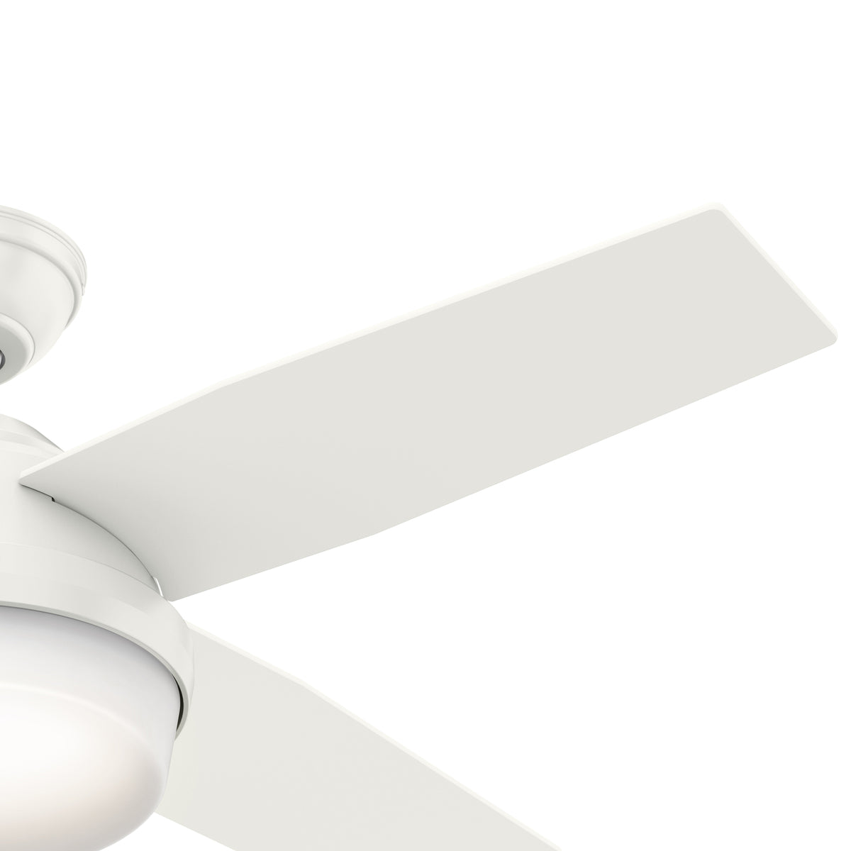 44 inch Dempsey Fresh White Ceiling Fan with LED Light Kit and Handheld Remote