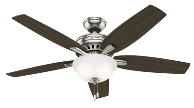 52 inch Newsome Brushed Nickel Ceiling Fan with LED Light Kit
