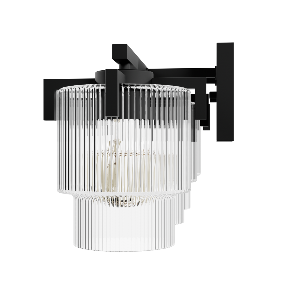 Ontario 24-inch 3-light Matte Black Vanity Light with Clear Glass