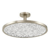 Courtney 24-inch Champagne Gold 5CCT LED Convertible Pendant with Clear Water Glass