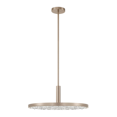 Courtney 24-inch Champagne Gold 5CCT LED Convertible Pendant with Clear Water Glass