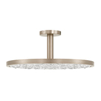 Courtney 24-inch Champagne Gold 5CCT LED Convertible Pendant with Clear Water Glass
