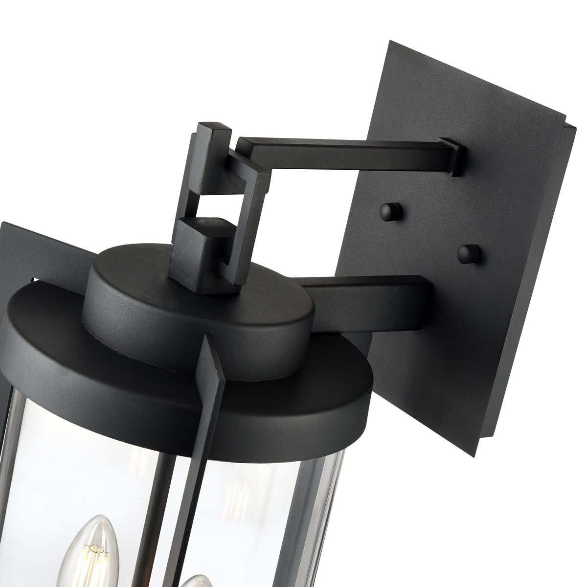 9.75'' Ellway Textured Black 2 Light Wall Sconce