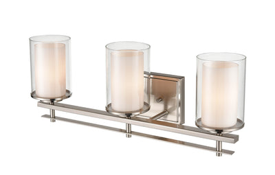 23'' Huderson Brushed Nickel 3 Light Bath Vanity