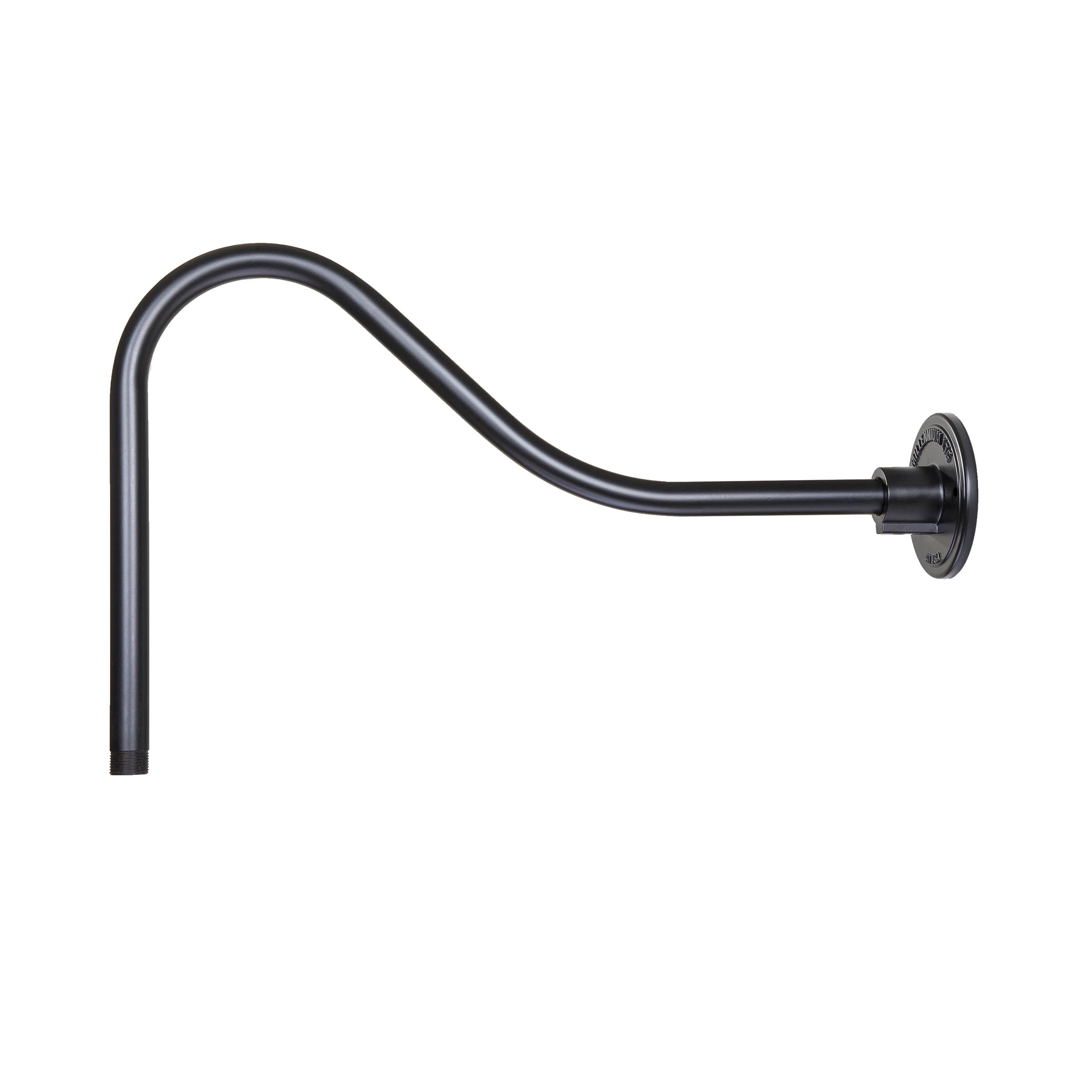 14-inch R Series Satin Black Gooseneck Arm with Metal Shade