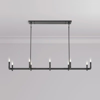 4.25'' Daxley Matte Black 10 Light Linear Chandelier