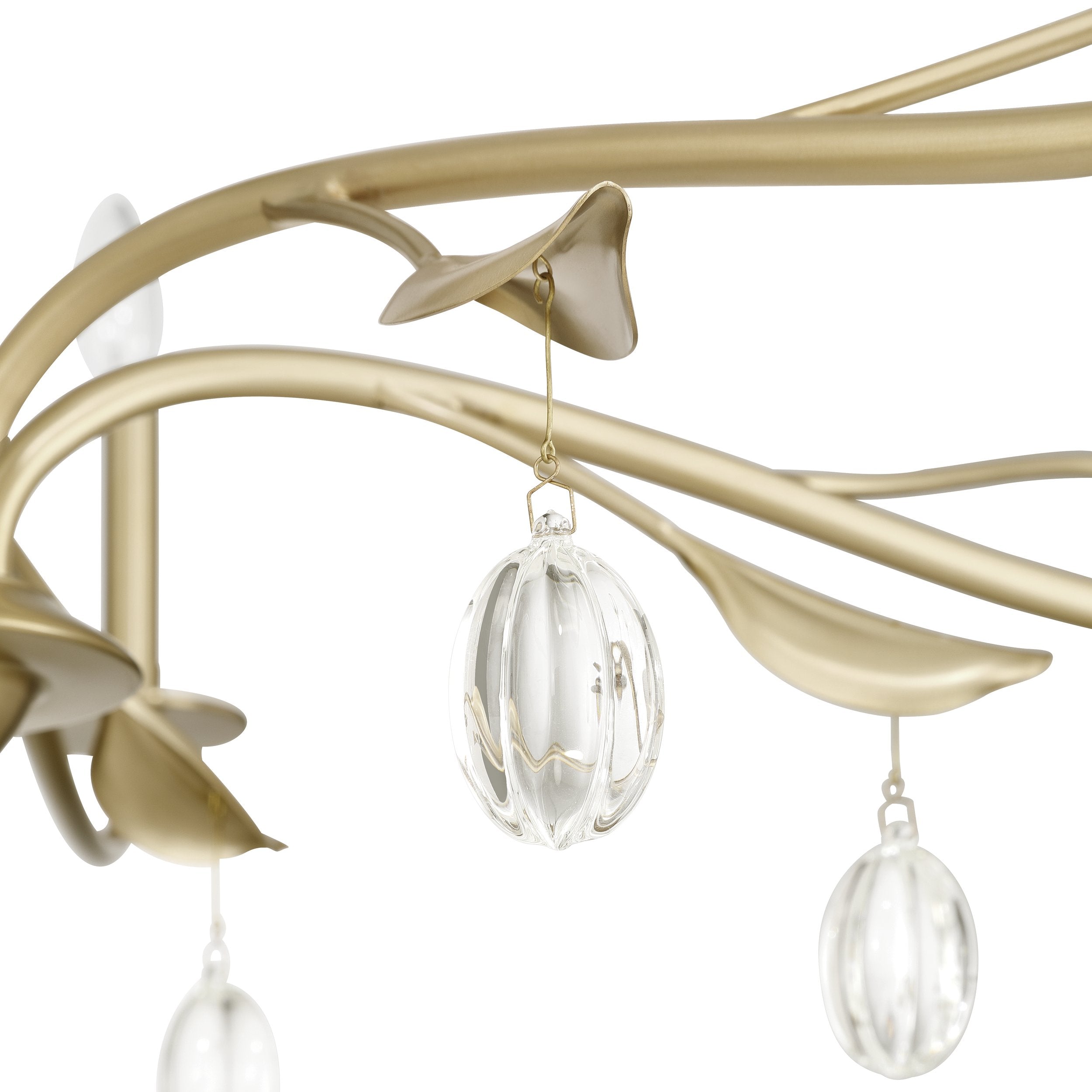 Presley 48-inch 6-light Champagne Gold Chandelier with Clear Glass Drops