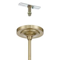 Presley 48-inch 6-light Champagne Gold Chandelier with Clear Glass Drops