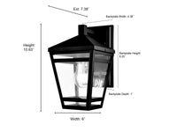 6'' Seager Textured Black 1 Light Wall Sconce