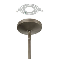 Avril 29-inch 6-light Forged Bronze Chandelier with Clear Starburst Glass Shade