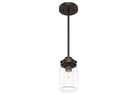 Devon Park 4.5-inch 1-light Onyx Bengal Pendant with Clear Glass