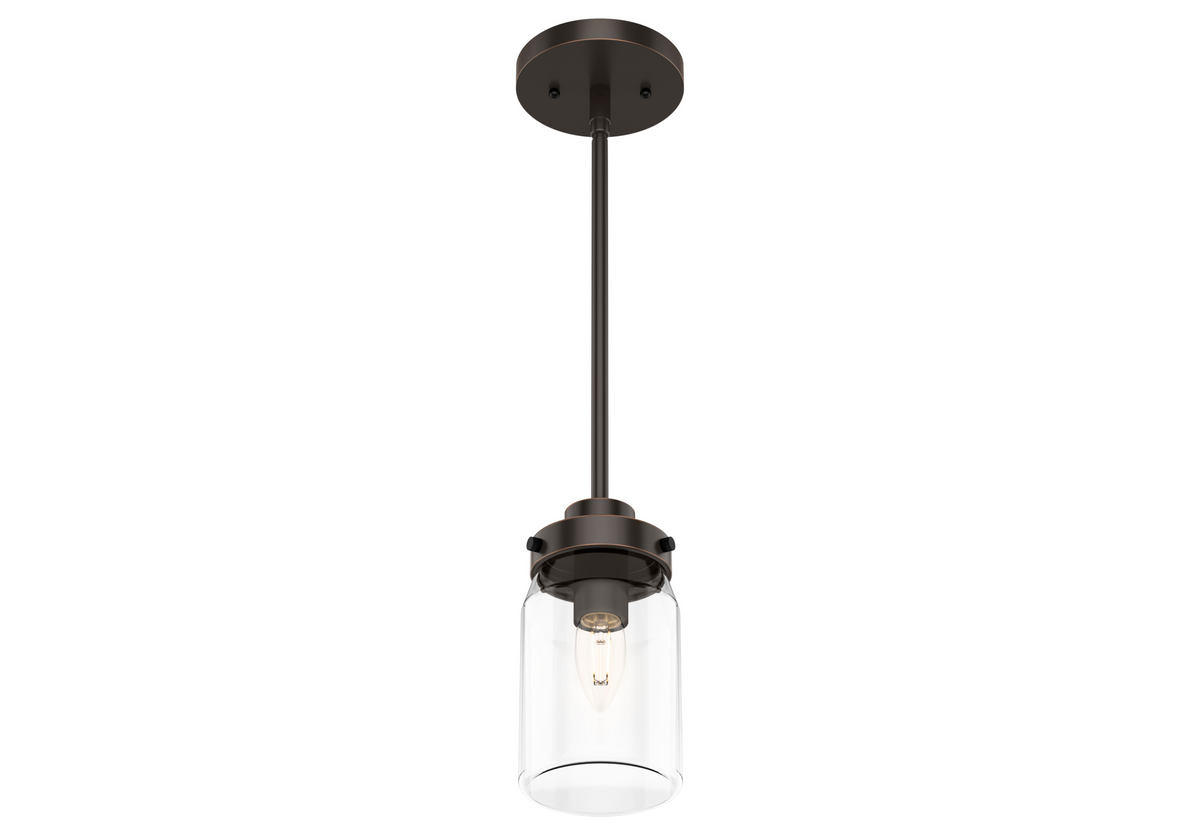 Devon Park 4.5-inch 1-light Onyx Bengal Pendant with Clear Glass