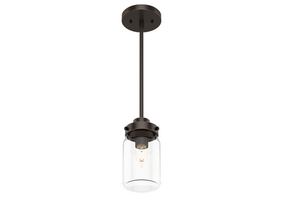 Devon Park 4.5-inch 1-light Onyx Bengal Pendant with Clear Glass