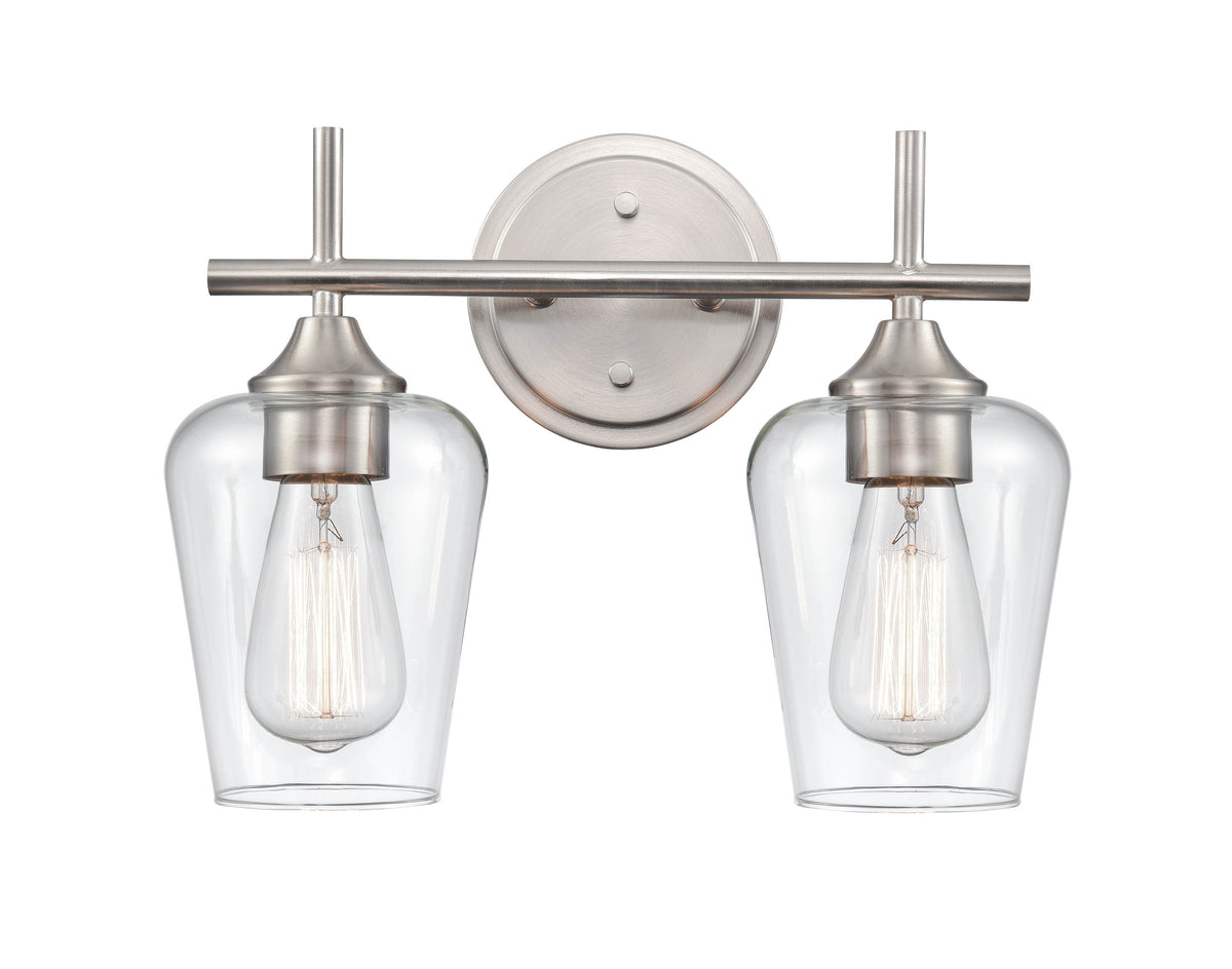 13.75'' Ashford Brushed Nickel 2 Light Bath Vanity