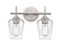 13.75'' Ashford Brushed Nickel 2 Light Bath Vanity