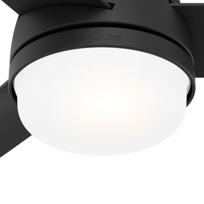 48 inch Midtown Matte Black Ceiling Fan with LED Light Kit and Handheld Remote