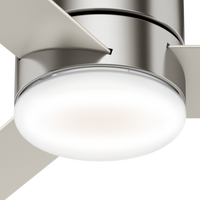 44 inch Minimus Brushed Nickel Low Profile Ceiling Fan with LED Light Kit and Handheld Remote
