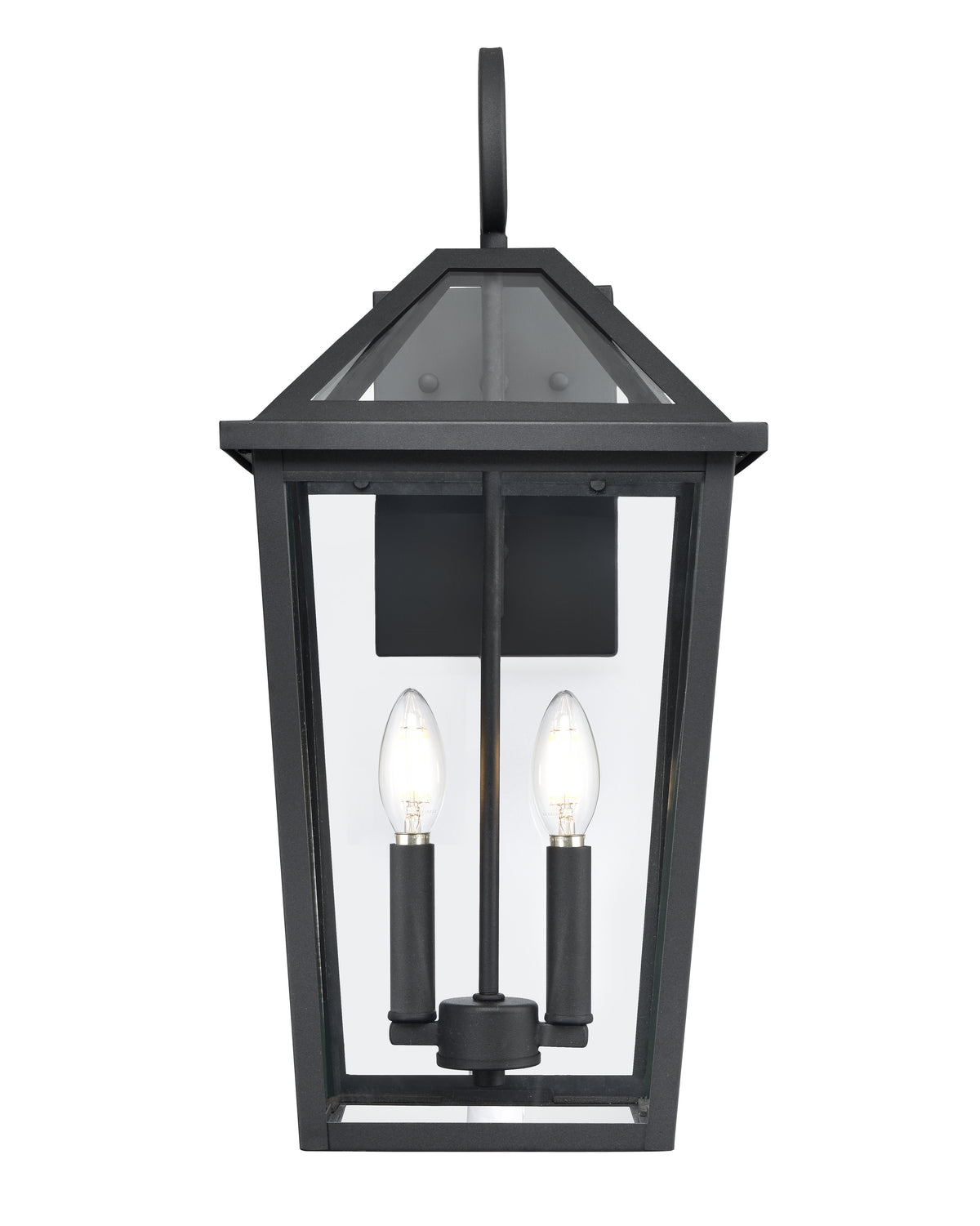 10'' Eston Textured Black 2 Light Wall Sconce