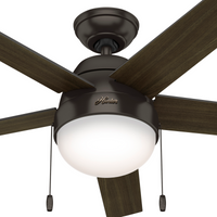 52 inch Anslee Premier Bronze Ceiling Fan with LED Light Kit and Pull Chain