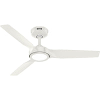 44 inch Zentech Wi-Fi ENERGY STAR® Fresh White Damp Rated Ceiling Fan with LED Light Kit and Handheld Remote
