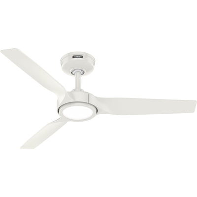 44 inch Zentech Wi-Fi ENERGY STAR® Fresh White Damp Rated Ceiling Fan with LED Light Kit and Handheld Remote