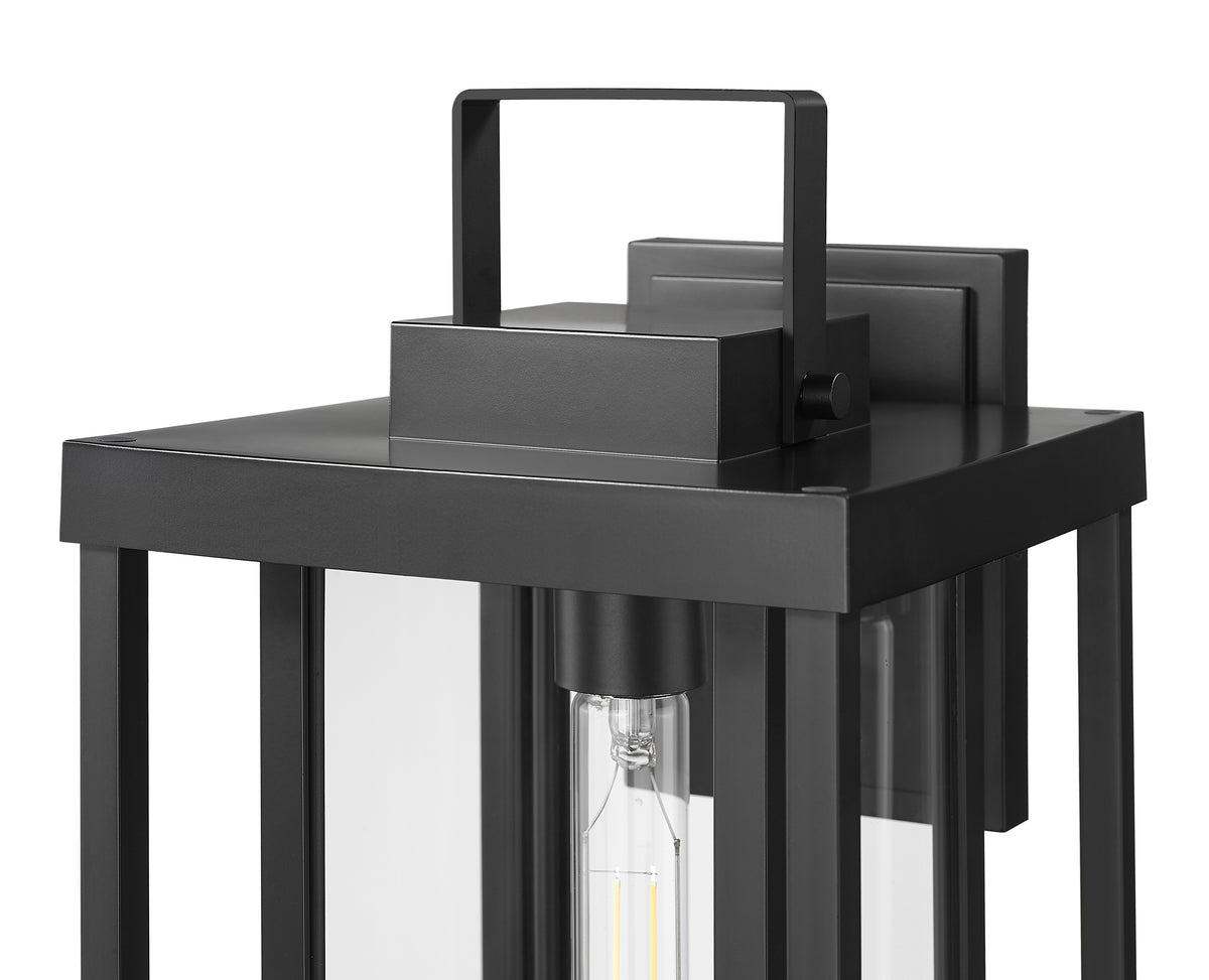 8'' McDonough Powder Coated Black 1 Light Lantern
