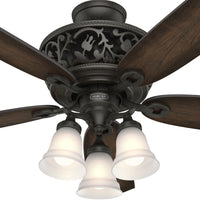 54 inch Promenade ENERGY STAR® Brittany Bronze Ceiling Fan with LED Light Kit and Handheld Remote